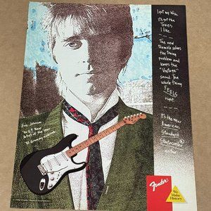 ERIC JOHNSON - Fender Guitars - STRATOCASTER - 1987 Print Advertisement